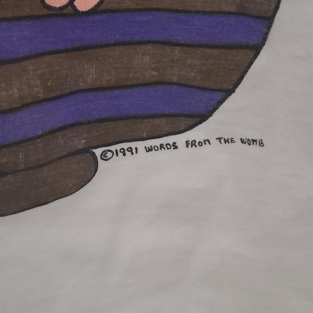 Vintage Words From The Womb "Womb Service Please" Graphic T-shirt Men XL - Picture 4 of 6